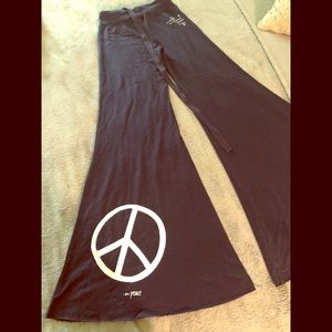 Peace Love World bell bottom/flared lounge pants